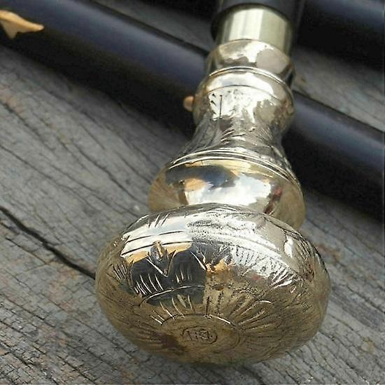 Solid Brass Knob Design Handle Nautical Walking Cane Wooden Stick Gift