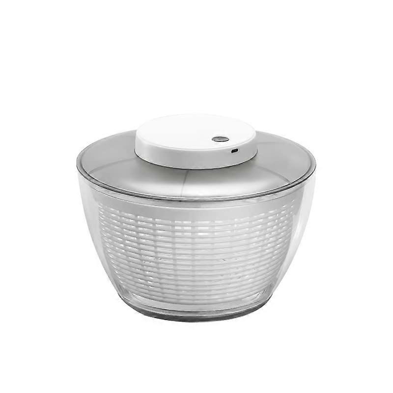 Electric Salad Spinner USB Rechargeable Automatic Lettuce Dryer Large 4.75L Vegetable Washer