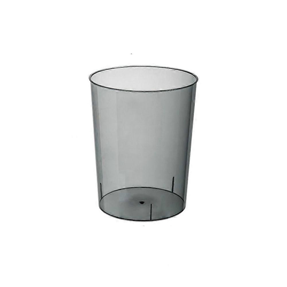 Plastic Waste Basket Small Round Trash Can Compact SpaceSaving for Office Kitchen SGrey