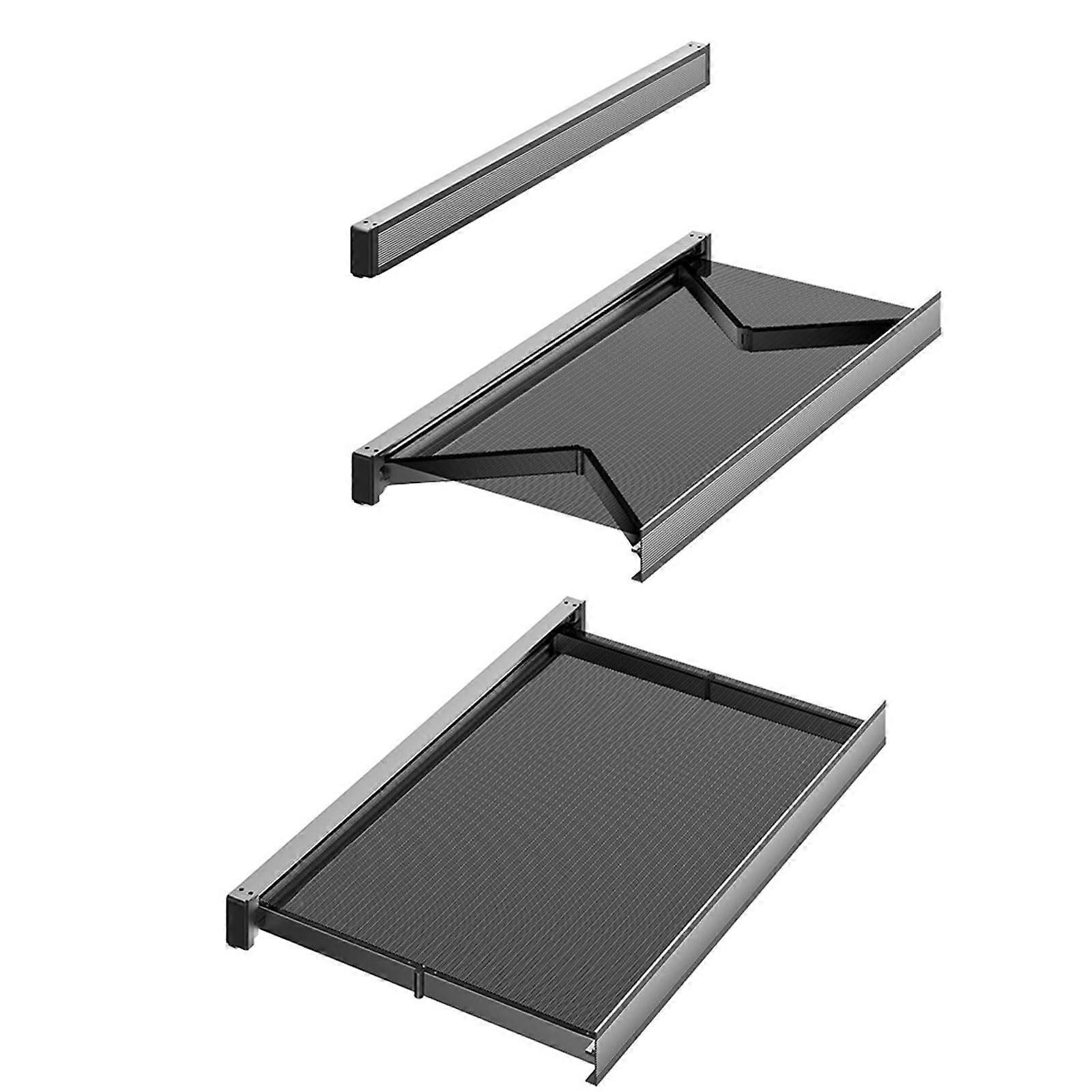 Retractable Wall Mounted Drying Rack with Mesh, Foldable Aluminum Alloy Towel Holder 60cm