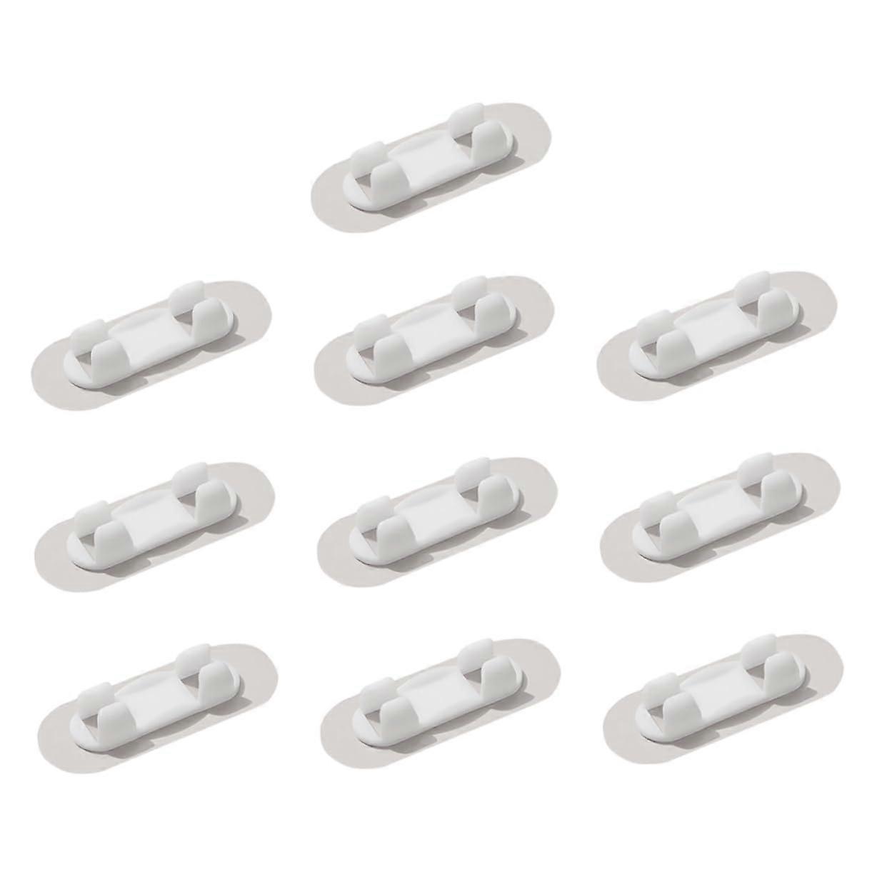 10pcs SelfAdhesive Cable Organizer Clips with Strong Adhesive for Tangle Wire Management