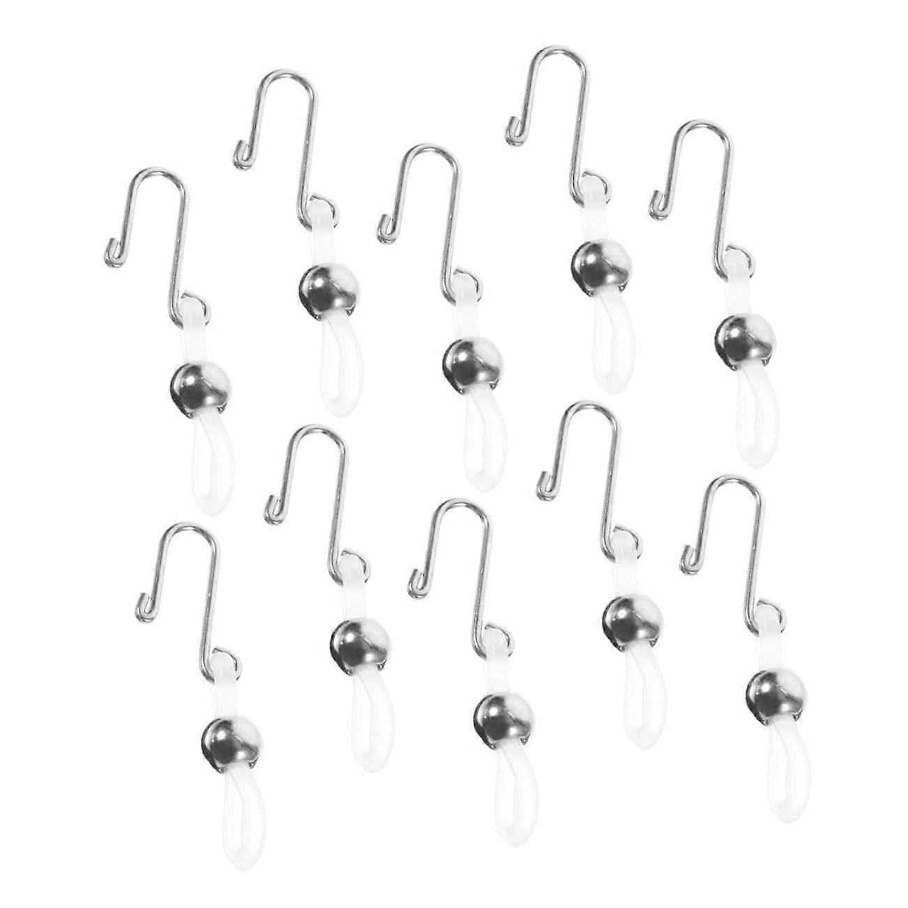 10pcs Zipper Pull Replacement Clips for Jeans Zipper , Easy Tool Install, Silver
