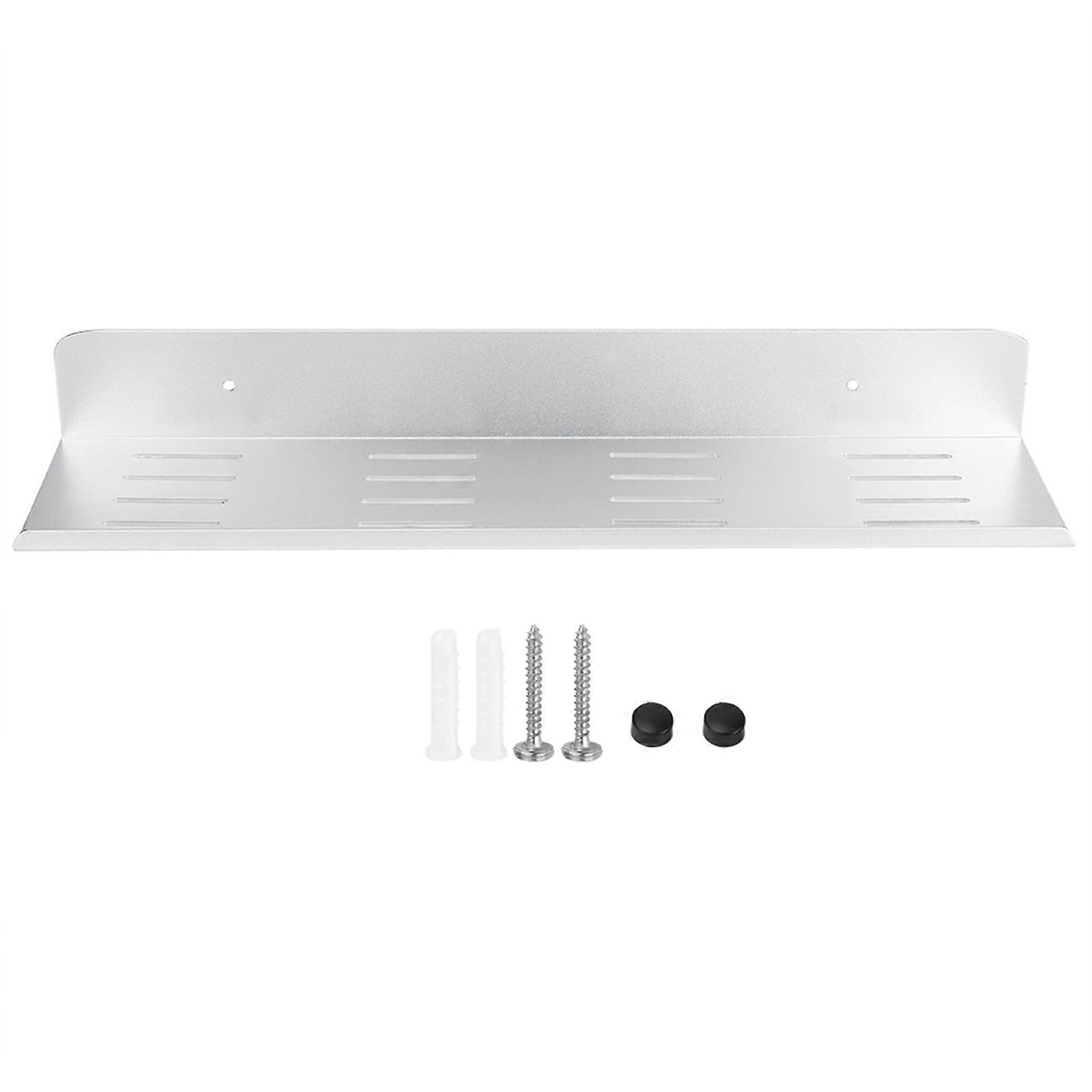 Silver Aluminum Bathroom Single-Layer Drain Storage Rack Multifunctional