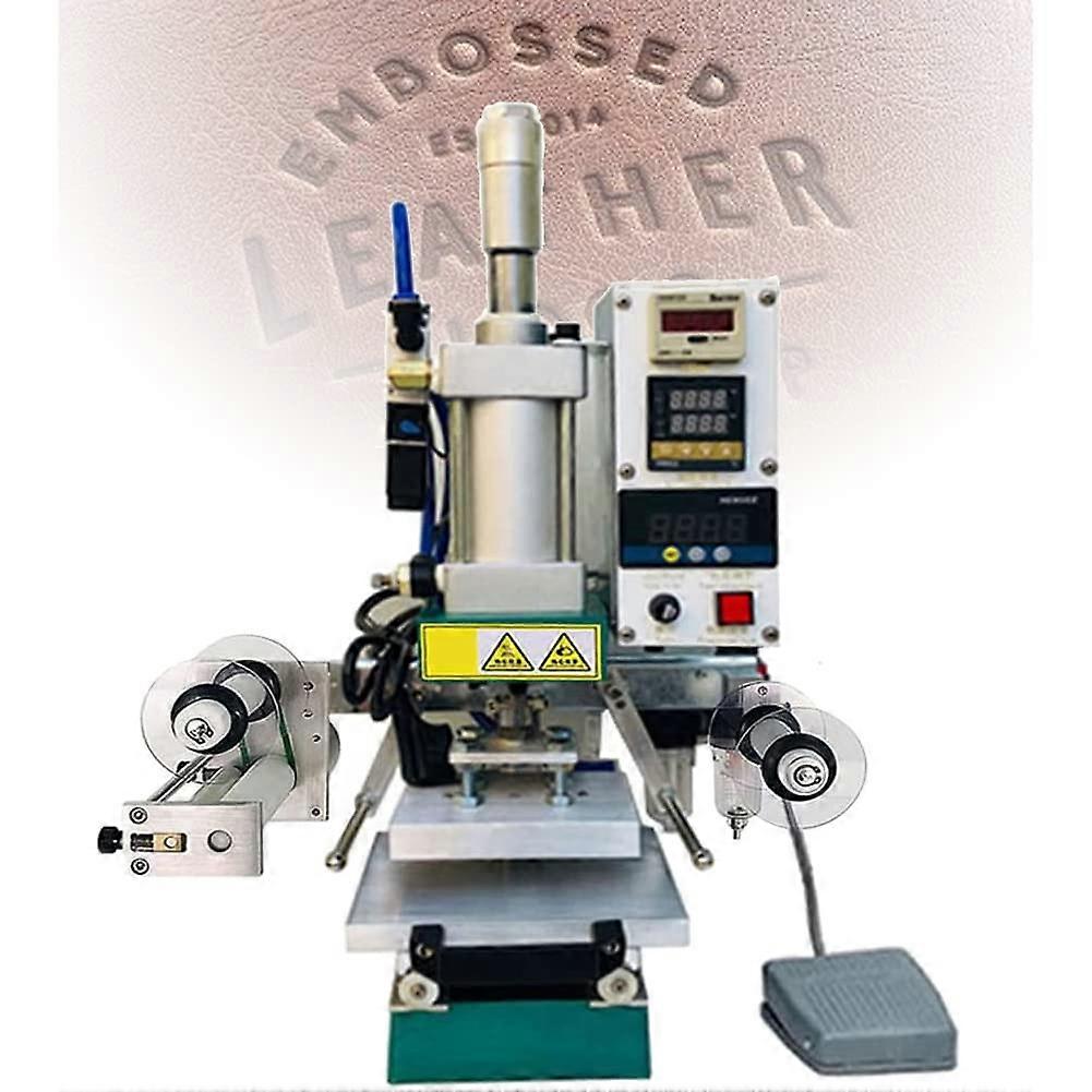 Pneumatic Hot Stamping and Leather Embossing Machine with PushPull Workbench 0400°C