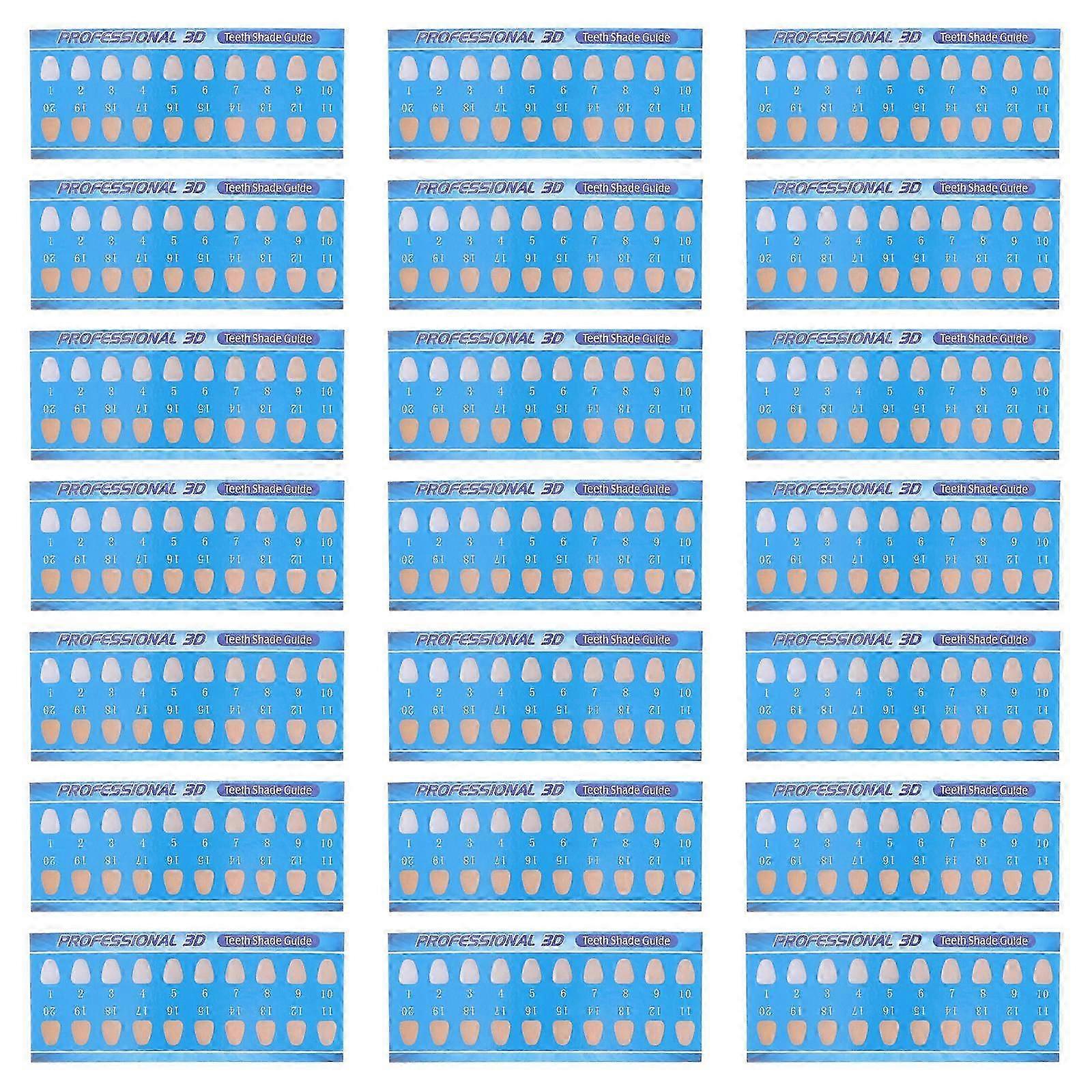 Tooth Shade 50Pcs Teeth Shade Guide Cards for Use