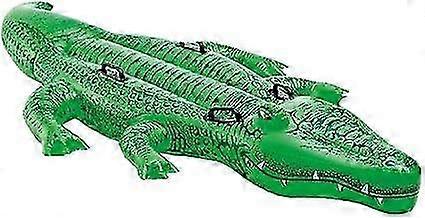 Inflatable crocodile float no battery required plastic material adult supervision required flotation device