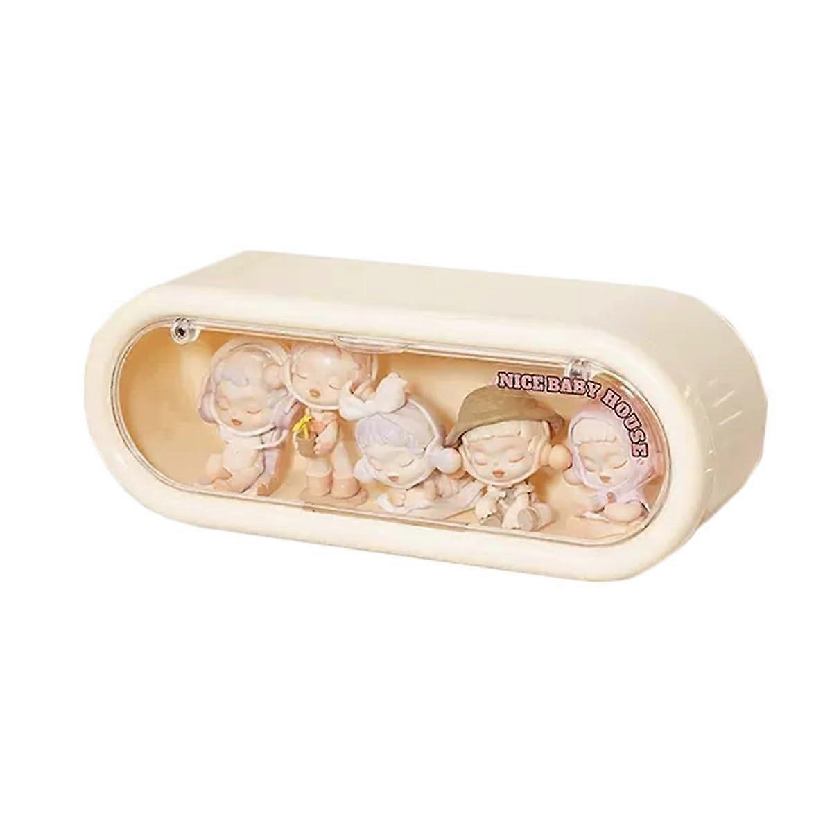 Acrylic Display Box with DustProof Lid, Wall Mounted Clear Case for Figurines and Small Statues