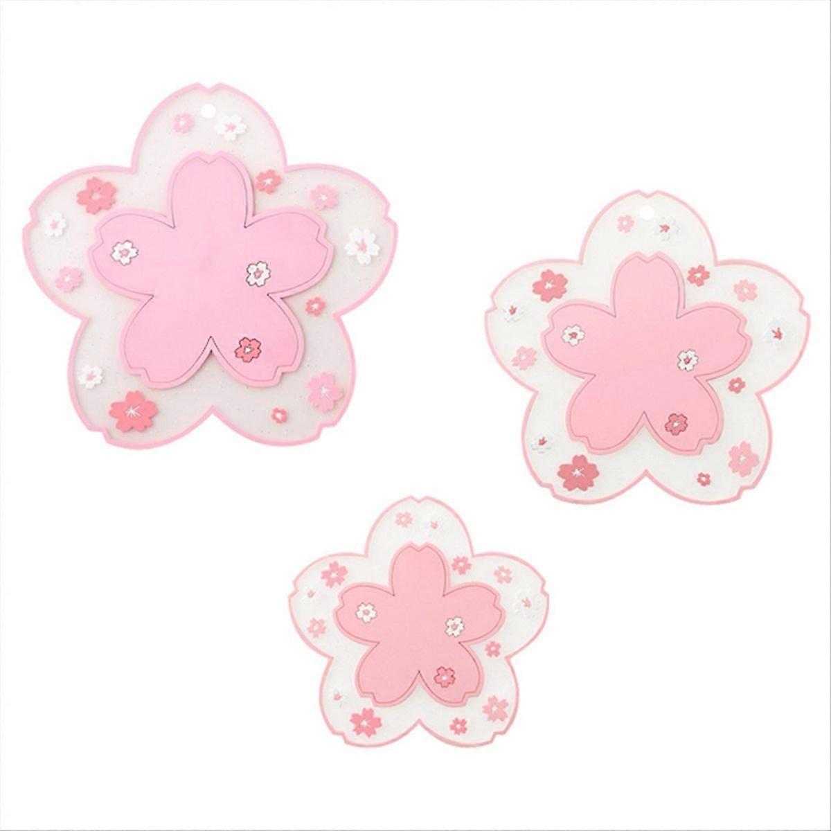 Dessous de verre isolant pour tasse à thé, rose