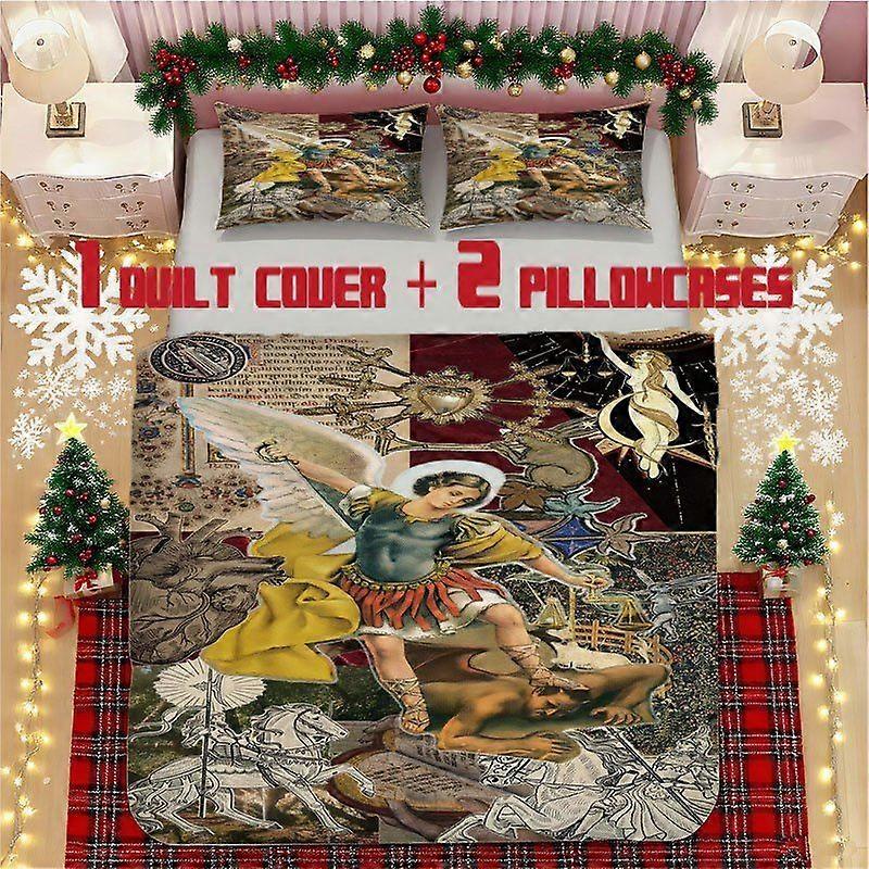 St. Michael the Archangel Soft Printed Bedding Polyester Fabric Decorative & Warm