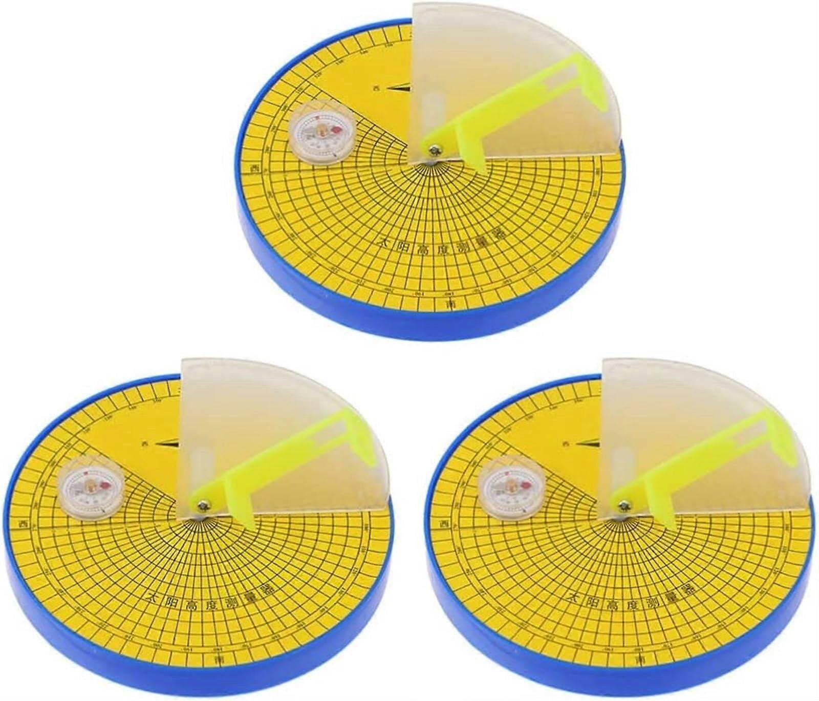 Solar Altimeter Set for Science Education, 3pcs Sun Altitude Measuring Tool Physics Teaching