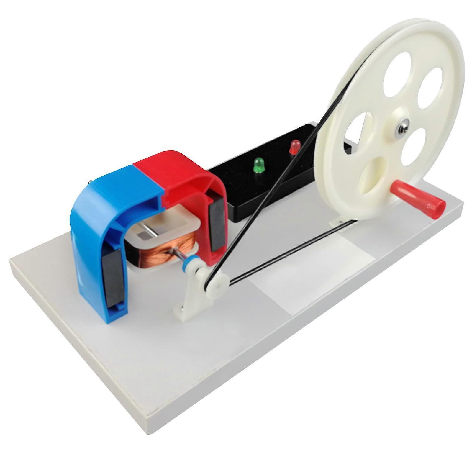 Hand Crank Generator with Dual AC DC Output, Durable Metal Build for Teaching and Experiments