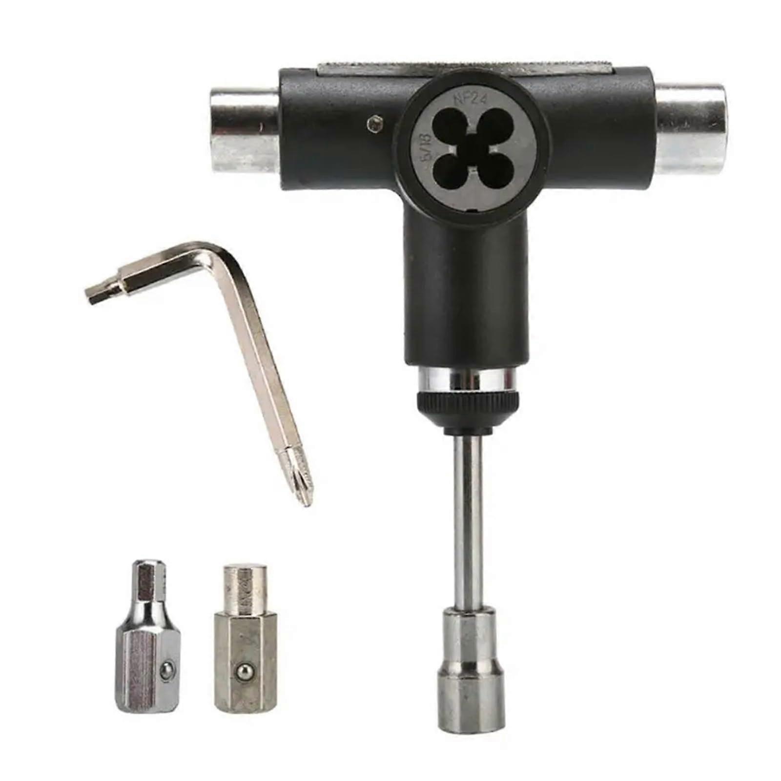Skateboard Tool and Hardware Kit with Ratchet, MultiFunction  Set for Longboard and Scooter