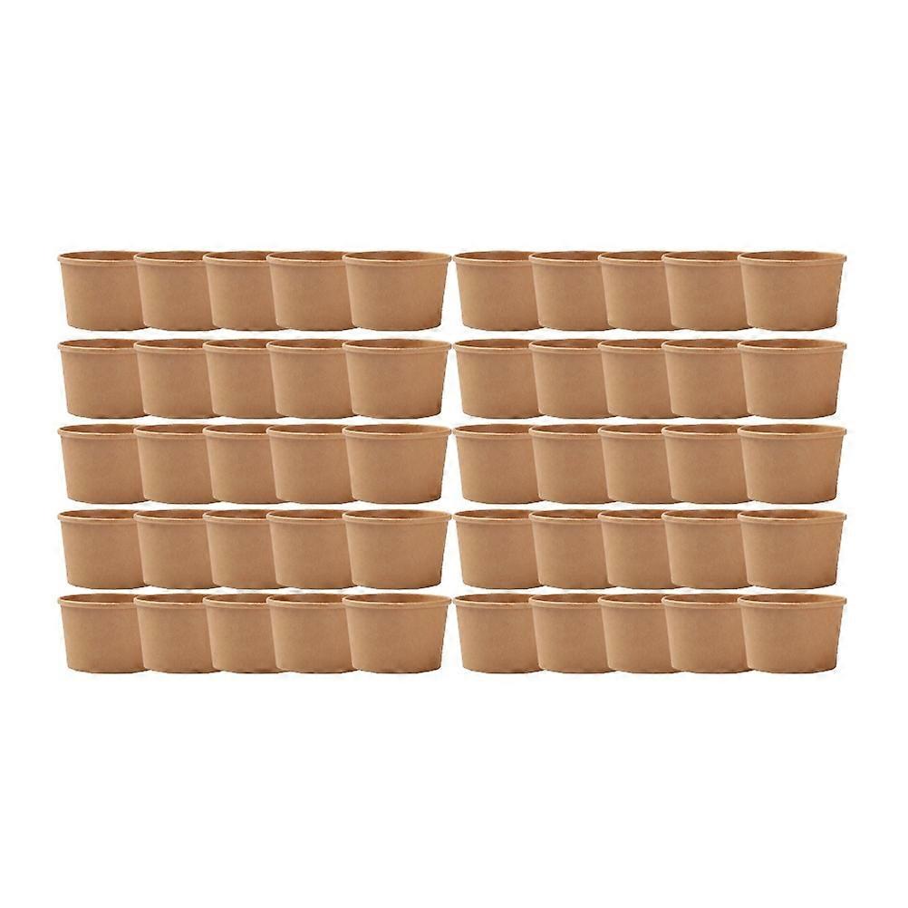 Soup Cup Kraft Paper Meal Prep for 50Pcs Pack