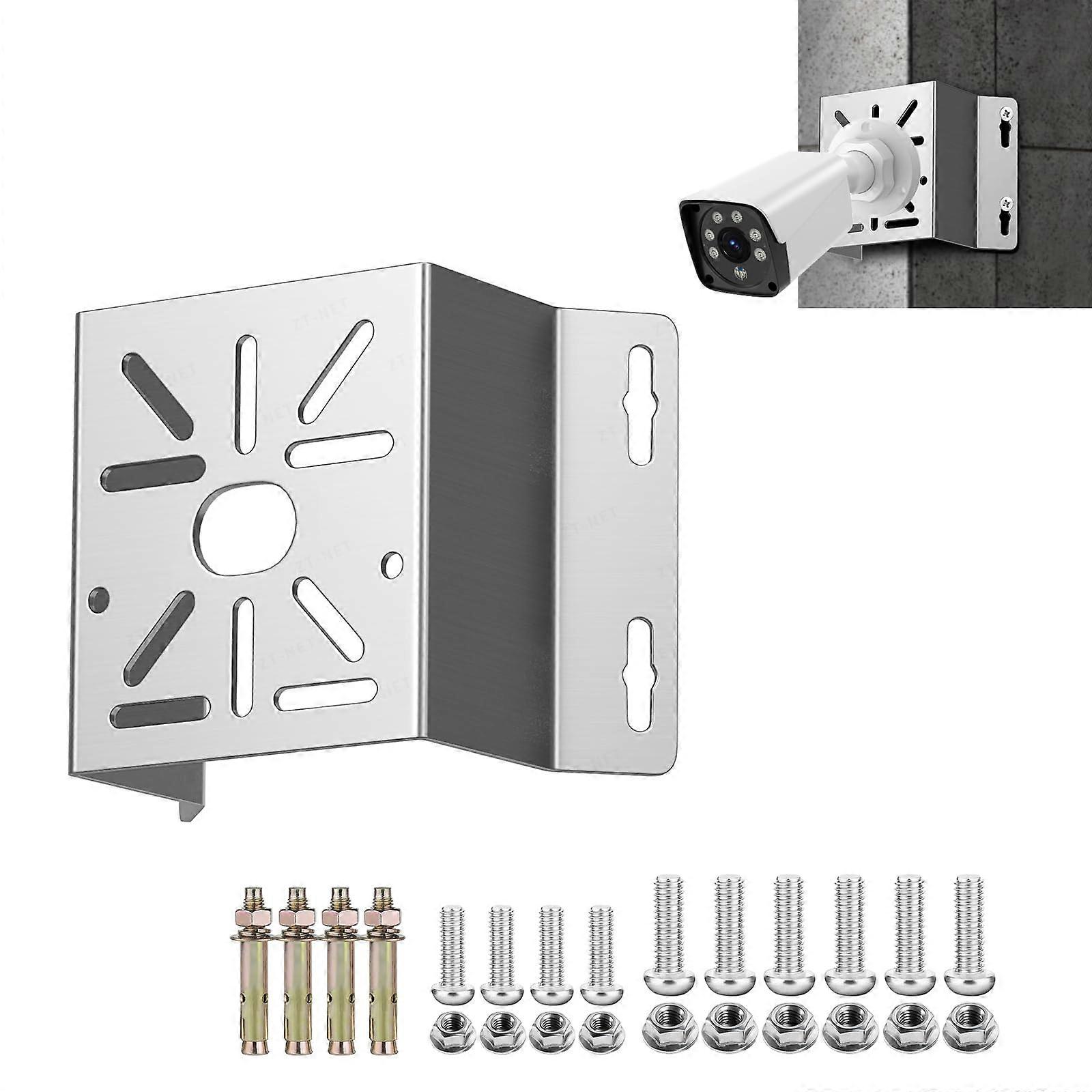 Security Camera Corner Mount Stainless Steel Bracket for CCTV, Lights and Solar Panels