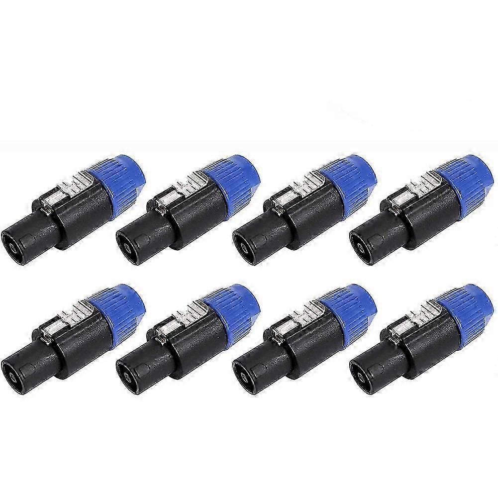 8 Pack Audio Cable Adapter Connectors, 4 Pole Audio Speaker Plug