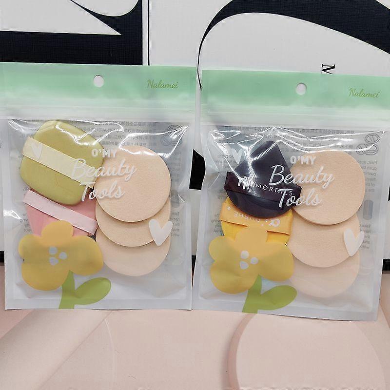 Makeup Sponge Puff Set, 3-Piece Combination, Dry/Wet Use, For Makeup Application