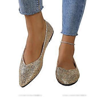 Willtoo Damen-Ballerinas mit Glitzer, Pailletten und Memory-Schaum-Polsterung – ideal für Partys, Hochzeiten und den Alltag.