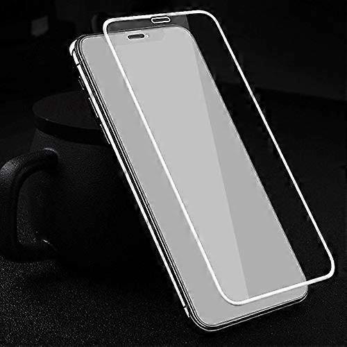 2 Pack Tempered Glass Screen Protector for iPhone Xs Max White Edge Full Coverage 9H Case Friendly