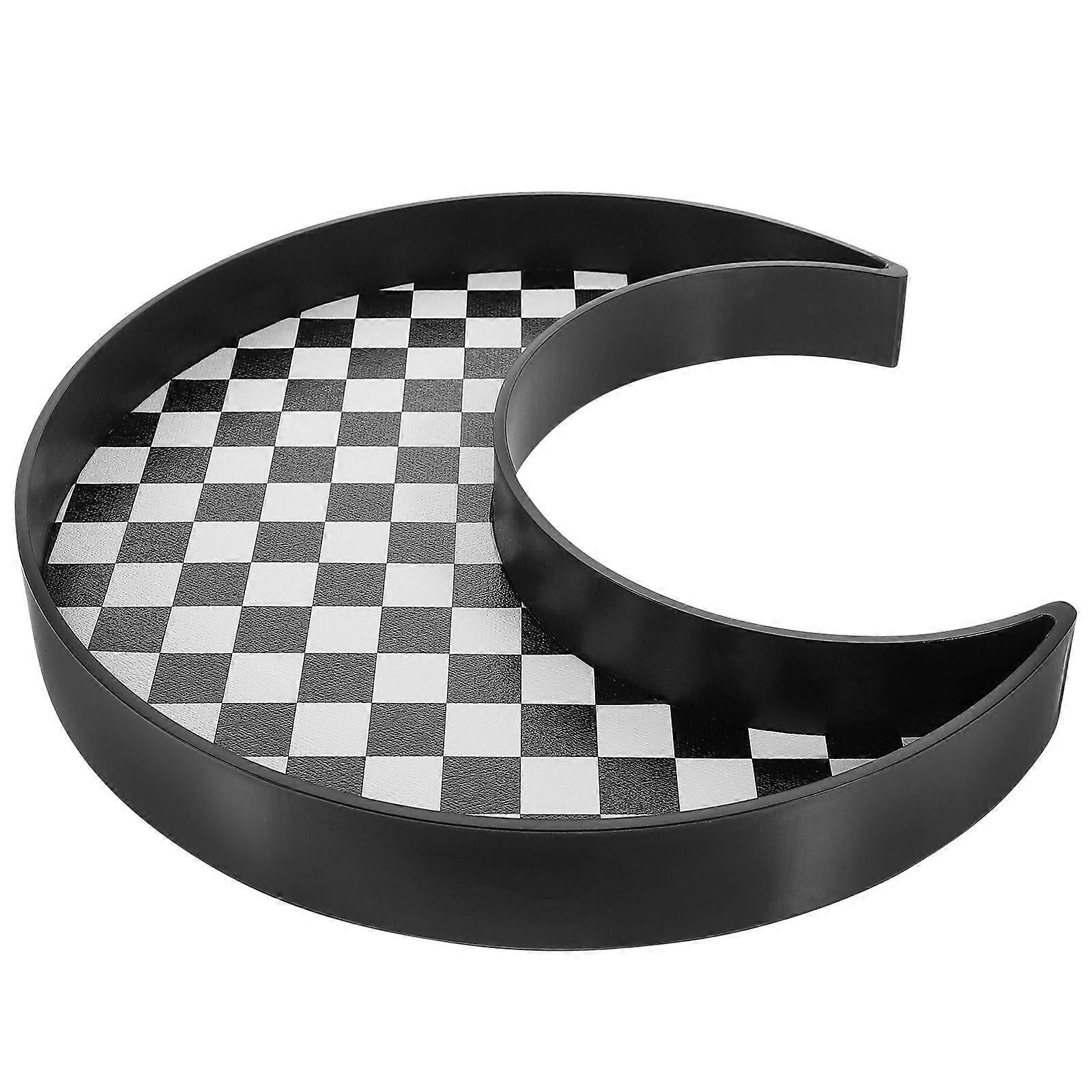 Checkerboard Pattern Storage Tray for Perfume Display 2Pcs Set