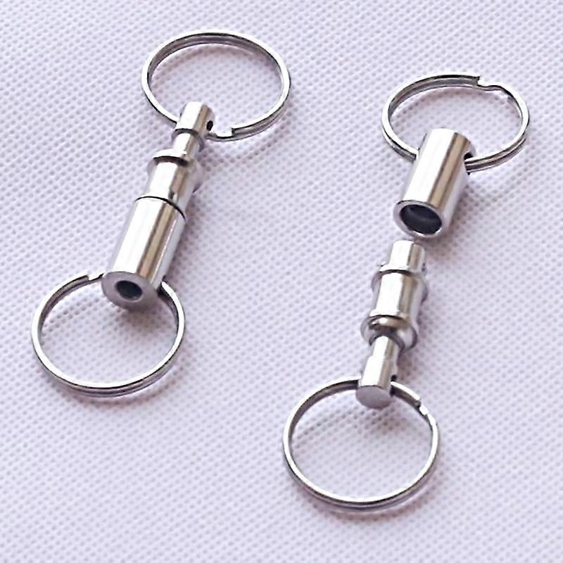 Detachable Keyring 8cm Steel EDC Quick Release Split Ring