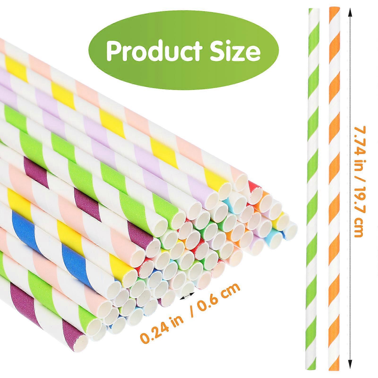 Paper Drinking for Drinking Pipet 250Pcs Assorted Colorful Set