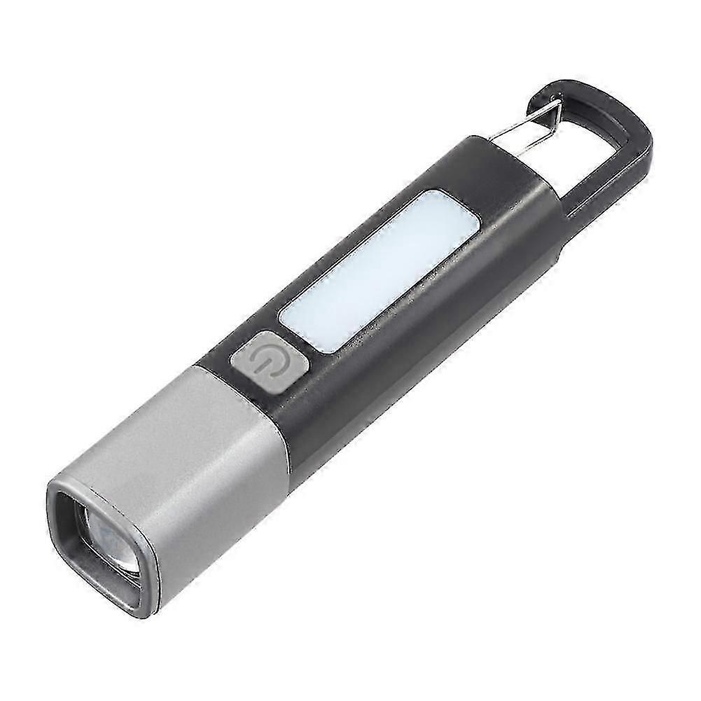 Portable LED Flashlight USB Rechargeable With Hook Zoomable Torchs