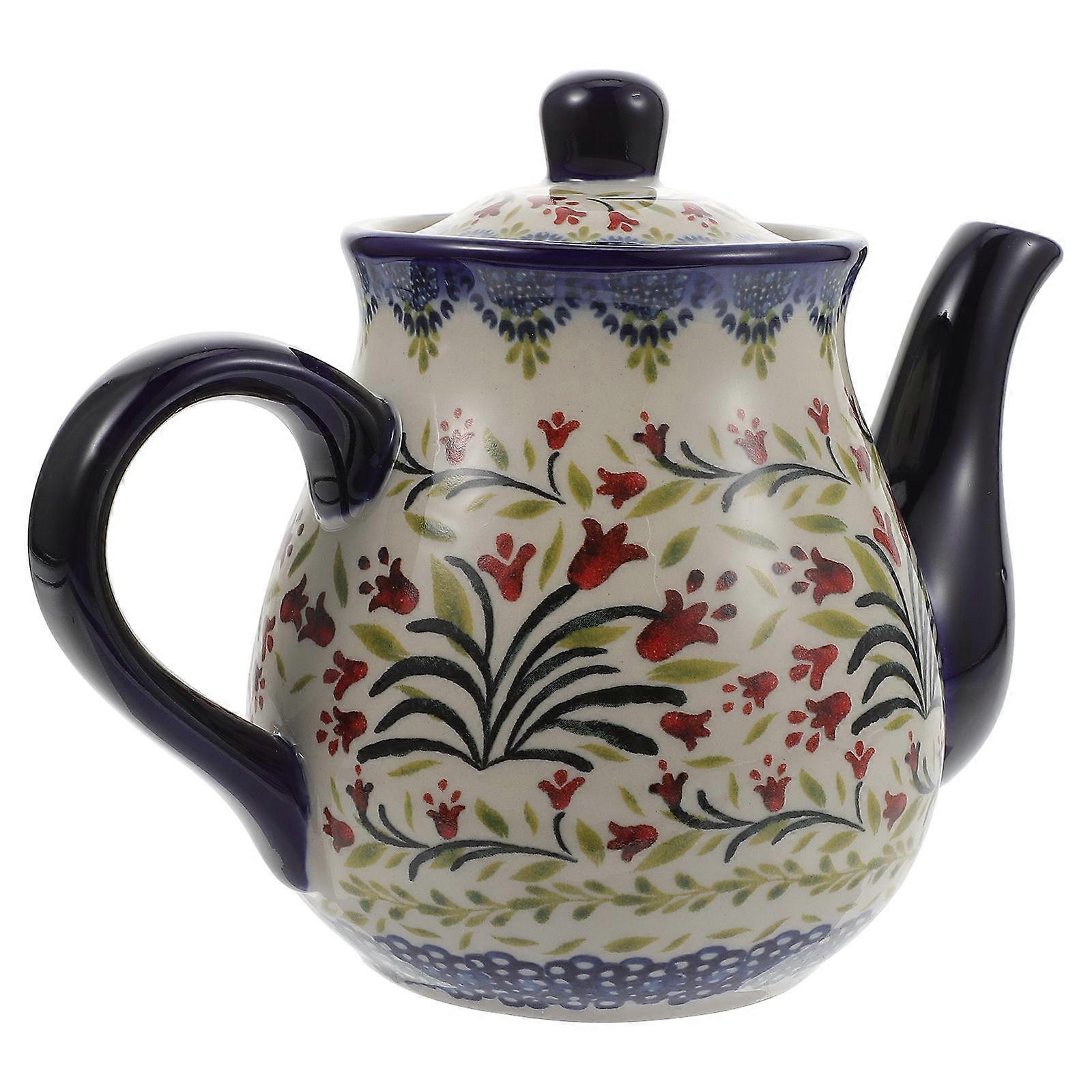 Tea Kettle Ceramic Pot for Kitchen Supply 2Pcs Multipurpose Storage