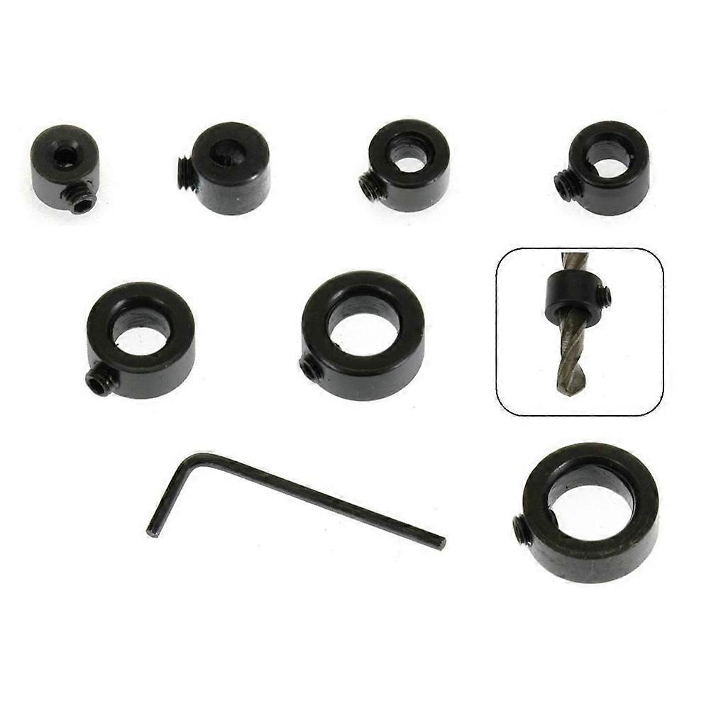 Drill Tool Stop Ring for Precise Woodworking Depth Control 9Pcs Pack