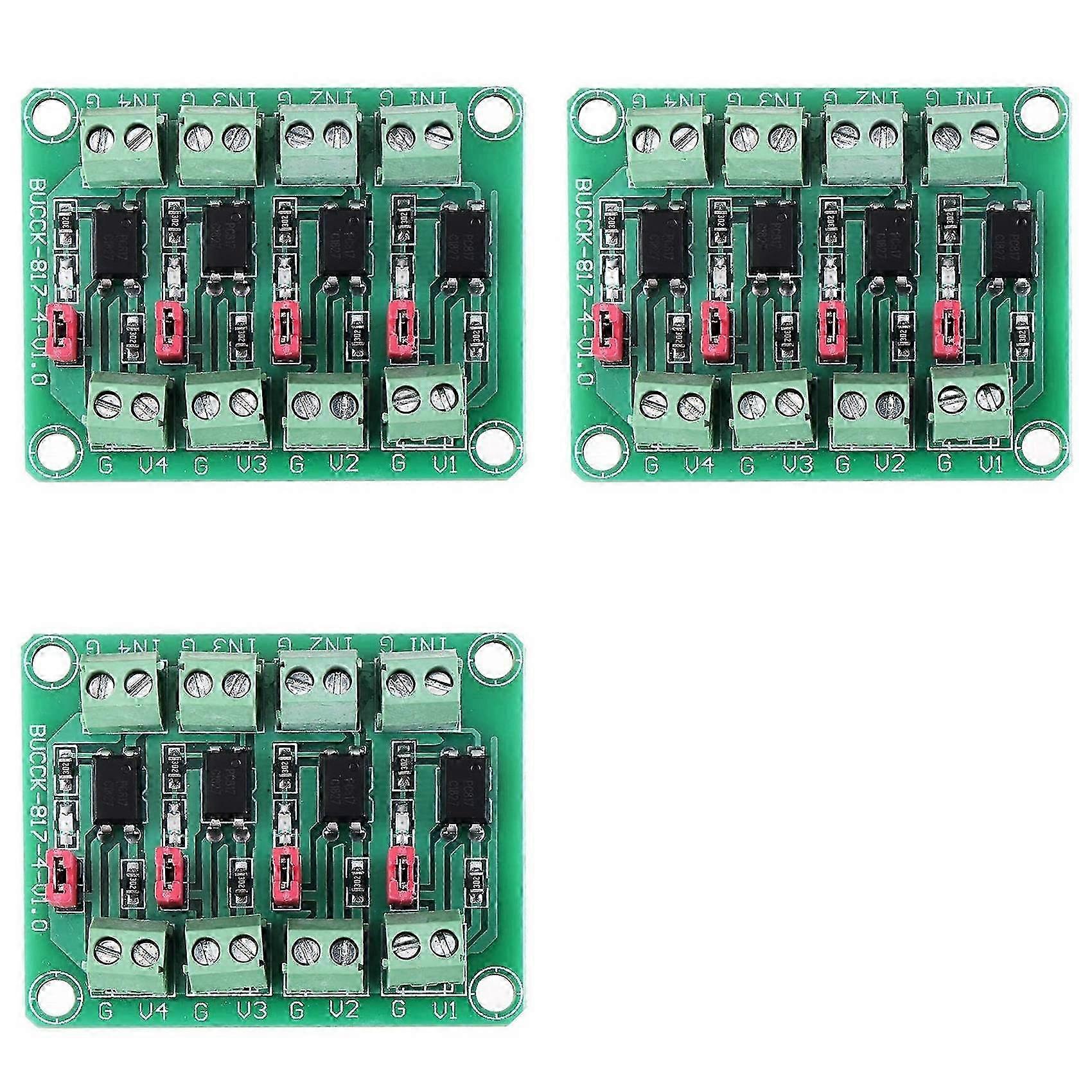 3X 817 Optocoupler 4 Channel Voltage Isolation Board Voltage Control Switching Driver Module Optical Isolation Module