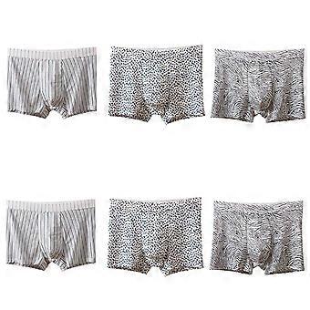 6 calzoncillos bóxer para hombre con cintura elástica, transpirables, que absorben el sudor, estilo aleatorio 1 XL