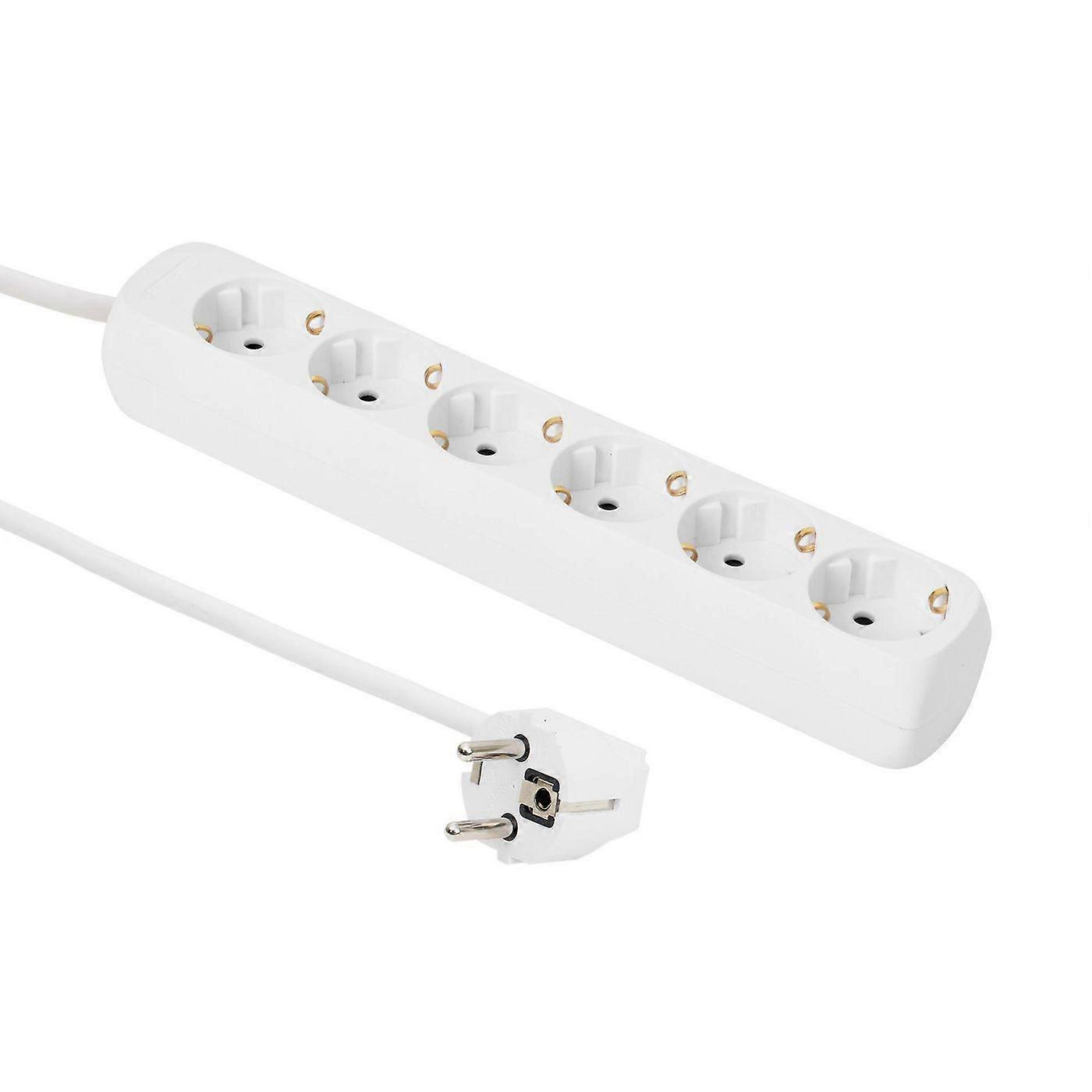 MicroConnect 6-way Schuko Socket 5M White
