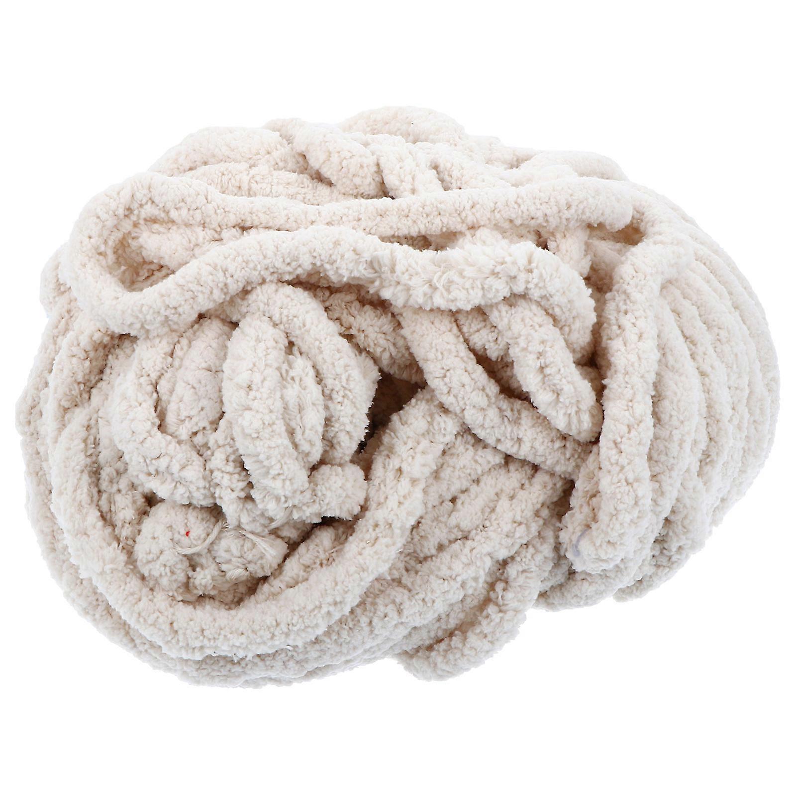 1pc Comfortable Coarse Wool Multifunctional Chenille Blanket Line for Knitting