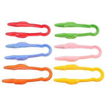 6pcs Kinder Kunststoffpinzette für Feinmotorik Experimentelle Klemmen Kindergartenpinzette Kleinkindzange Training Outdoor Exploration Tools