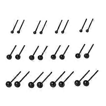 300pcs DIY Animal Eyes Black Eye Glass Eye for DIY Plush Toy Scrapbooking Crafts Projects