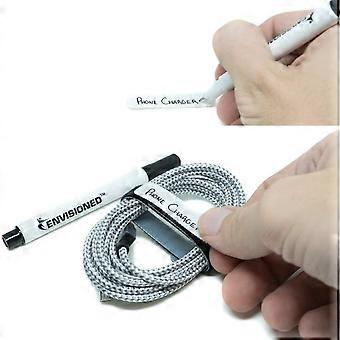 Ersatz-Kabelanhänger 1/2" x 2" weiße Etiketten beschreibbares 50er-Pack zur Verwendung auf allen Arten von Klettkabelbindern und den meisten Arten von Veloursgewebe