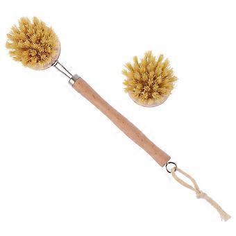 Badkamerreinigingsset, 4 stuks, houten lichaamsscrub, diverse kleuren, 24 x 4,8 x 4,8 cm, ergonomische handgreep