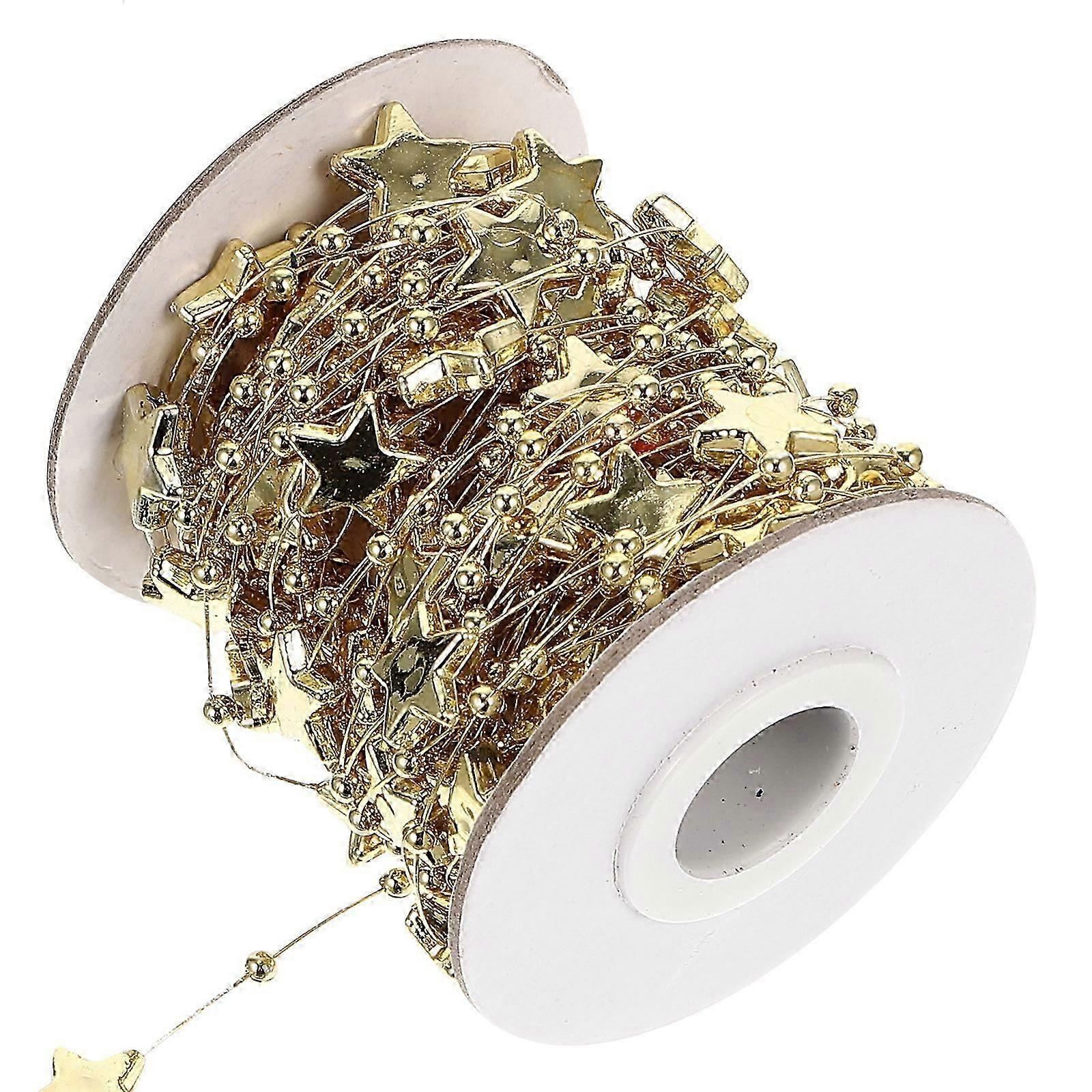 Creative Bead String Pentagram Bead for Holiday Decor 1 Roll