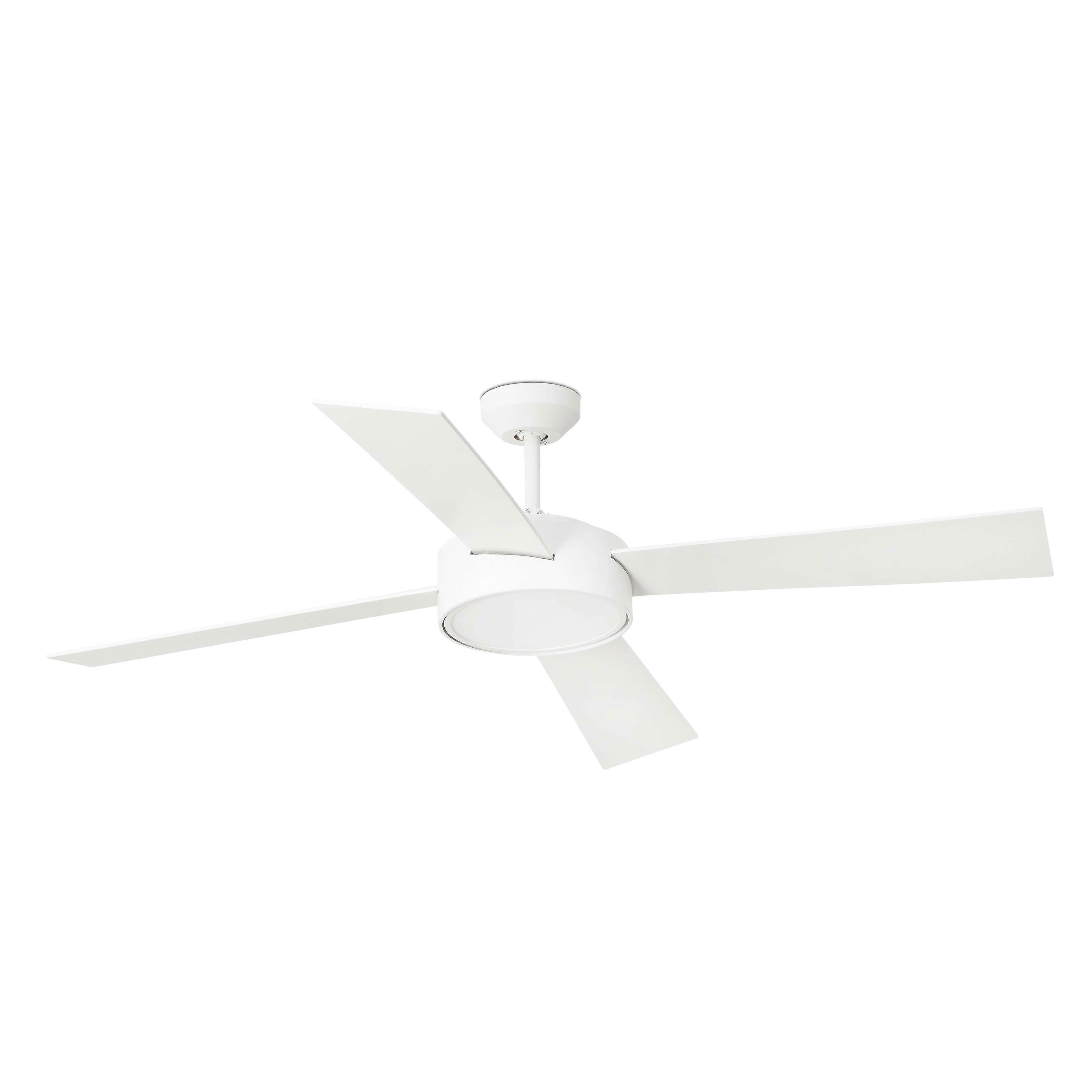 DC ceiling fan Hydra White with LED and remote