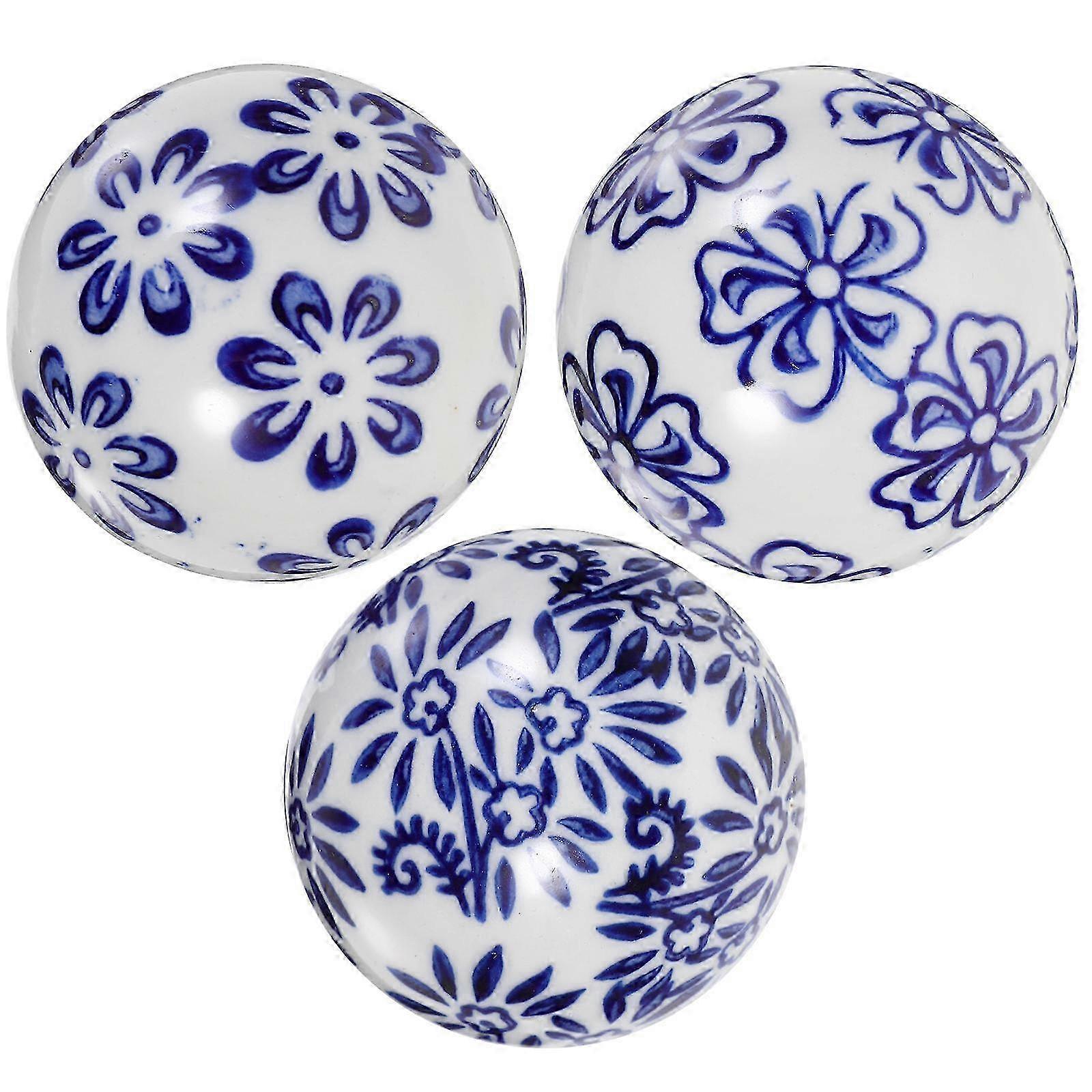 3pcs Delicate Floating Ceramic Balls Ceramic Floating Balls Water Pool Balls Random Style