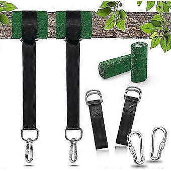 Tree Swing Hanging Straps Kit 2x5ft Heavy Duty Swing Hanger With Carabiners, Tree Protectors And Swivel Hook