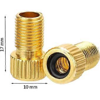 2 st mässingscykelventiladapter med tätningsringadapterkonverterare