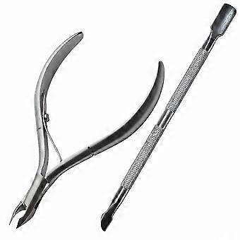 Professional Stainless Steel Nail Cuticle Cutter Precision Cuticle Nipper Cuticle Pusher Scissor Remover Hardware