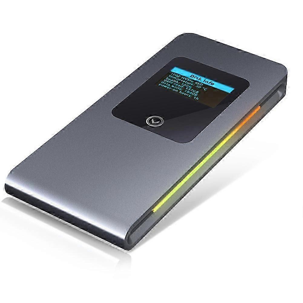 High Speed 10Gbps Mobile Solid State Disk Box RGB Cool Light Effect NVMe Protocol M2 Mobile Hard Disk Drive Box