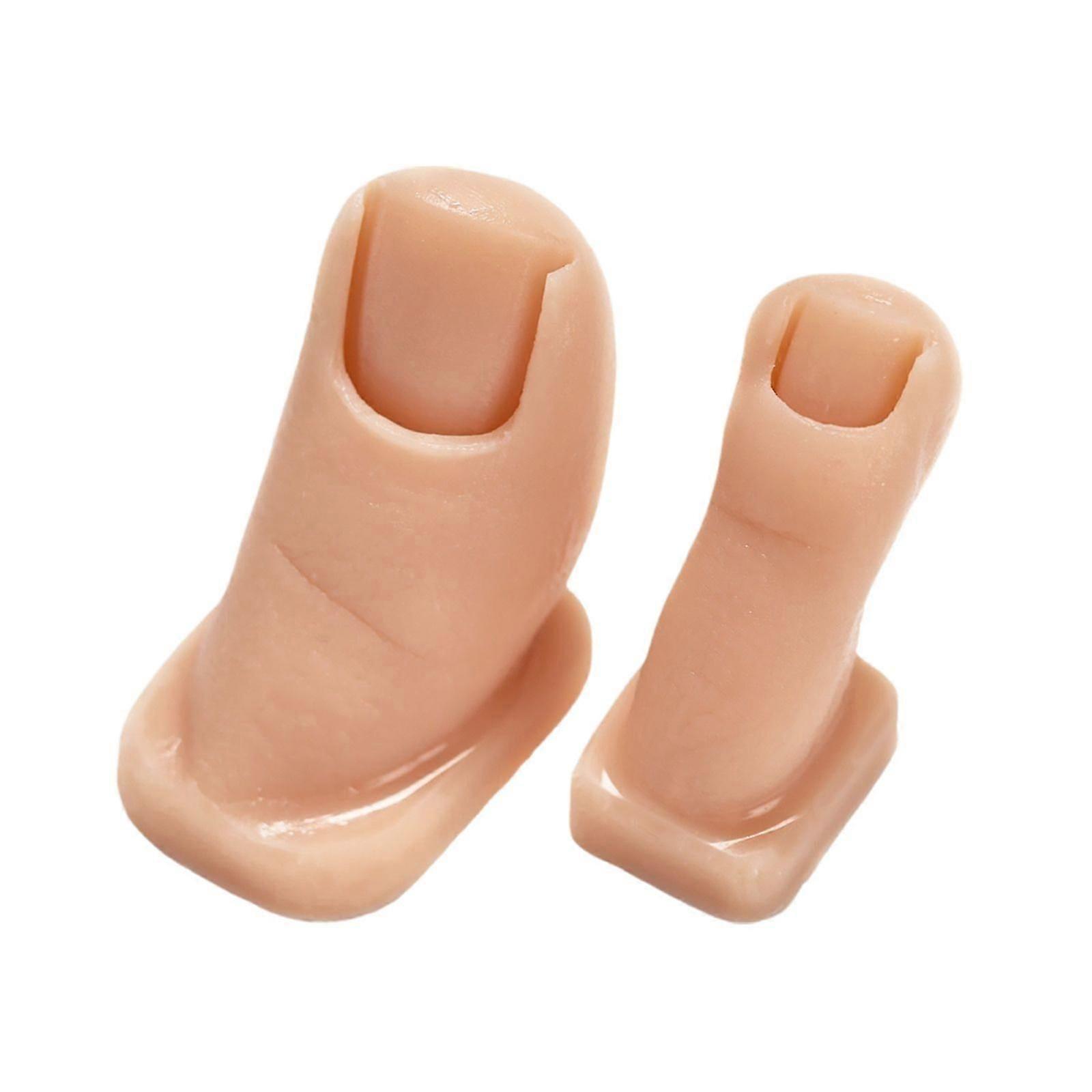 2Pcs Silicone Nail Practice Finger Training Tool