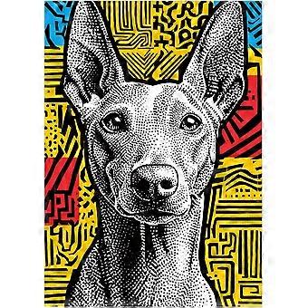 Pharaoh Hound Street Pop Art Jigsaw Puzzle - Colorful Urban Style Artwork Puzzles SQZ472