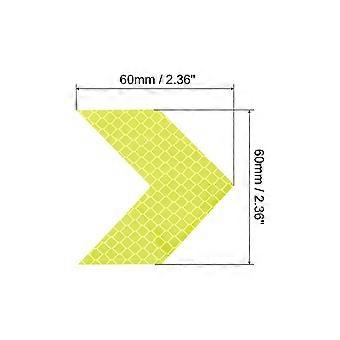 Reflektierende Aufkleber, 20er-Pack, 6 x 6 cm, selbstklebend, pfeilförmig, Sicherheitsreflektor, Grün