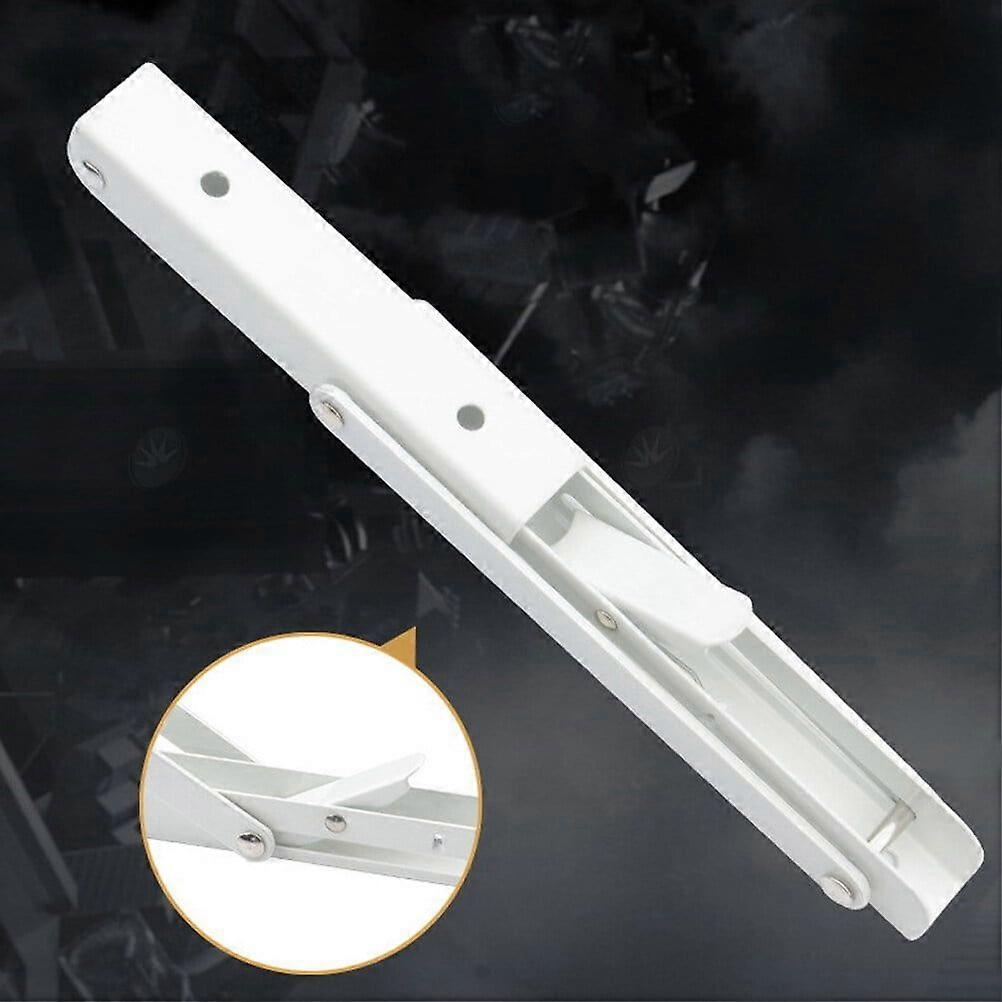 12 inch Triangular Steel Bracket Foldable Wall Mounted Support Durable Bearing Shelf Bracket (White)
