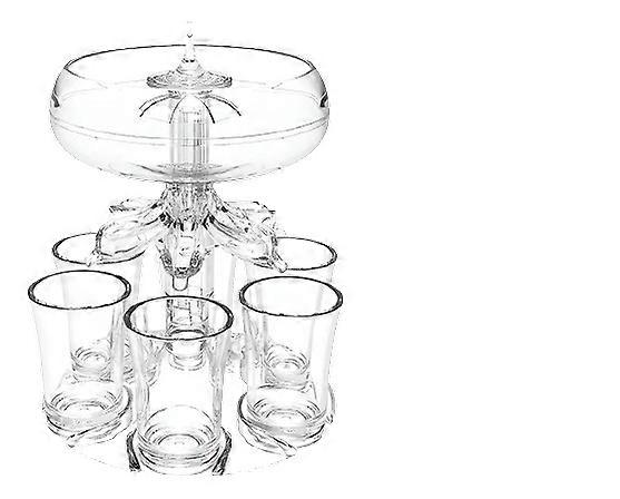 6-Cup Acrylic Drink Dispenser Se