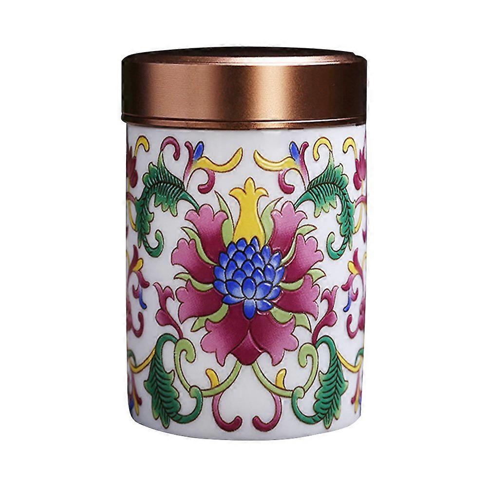 Enamel Painted Tea-Leaf Jar for Storage Sealed Ceramic Tea Holder