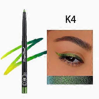 Glitter Colored Eyeliner Gel Pencil,Chameleon Metallic Shimmer Green Gel Eyeliner Pen,Longlasting Waterproof Eye Liner Eyeshadow Stick